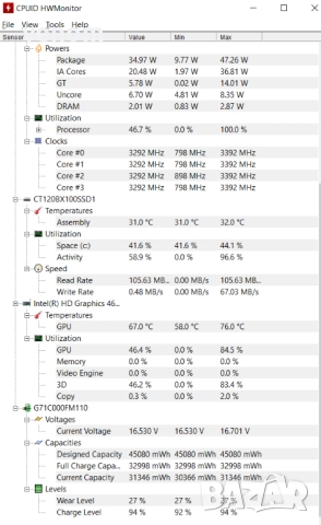 Лаптоп Toshiba P50-B-10V четириядрен 8GB RAM 120GB SSD, снимка 7 - Лаптопи за дома - 52249036