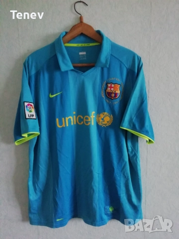 Barcelona Ronaldinho 2007 2008 Away Nike оригинална тениска фланелка Барселона Роналдиньо екип 2XL, снимка 2 - Тениски - 52883142