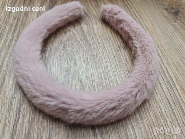 Пухкава диадема в плето розово, снимка 2 - Аксесоари за коса - 35758511