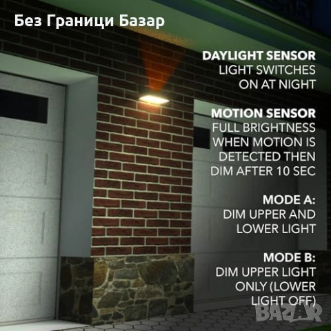 Нова LED соларна лампа за стъпала/пътеки 4000K PIR 350lm водоустойчива, снимка 7 - Лед осветление - 53573264