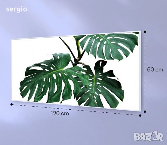 Инфрачервен нагревател - Голяма картина 120*60 см Монстера, снимка 1