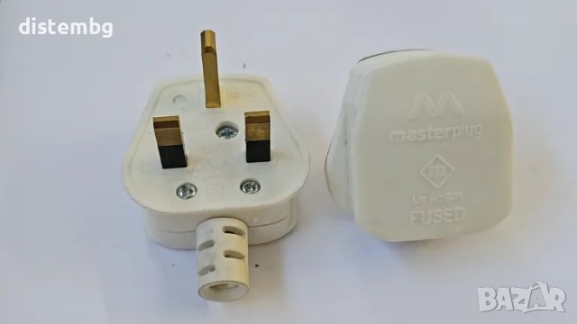 Английски щепсел с три извода L+N+E , снимка 2 - Ключове, контакти, щепсели - 47362724