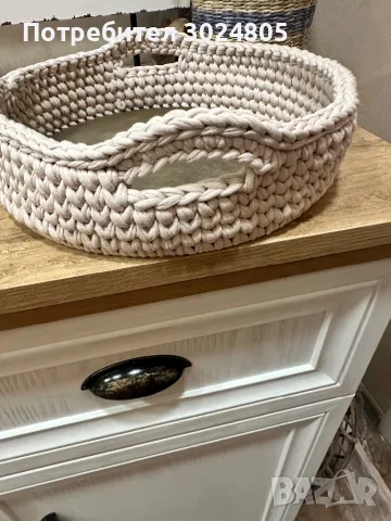 Плетен панер, снимка 3 - Декорация за дома - 47271455