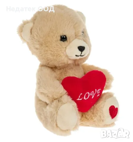 Плюшено мече с червено сърце "Любов", 15см, снимка 2 - Плюшени играчки - 48902054