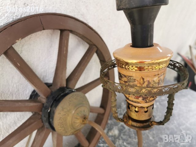 Страхотна стенна лампа, аплик , снимка 10 - Антикварни и старинни предмети - 41499494