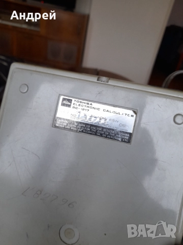 Стар калкулатор Toshiba BC-1217, снимка 5 - Антикварни и старинни предмети - 52188070