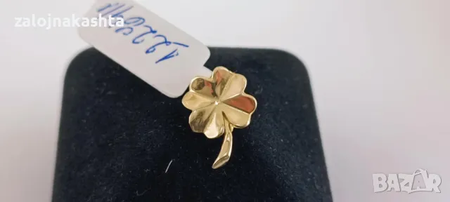 Нова Златна висулка детелина-1,22гр/14кр