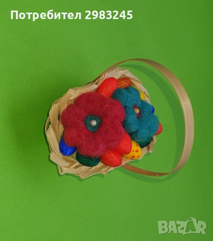 Великденска кошничка, снимка 4 - Декорация за дома - 53771812