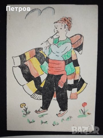 картички ръчно рисувани 17/12 см, снимка 3 - Антикварни и старинни предмети - 51251828