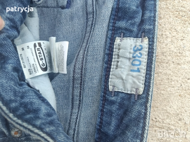 Gstar Raw 3301 дамски дънки размер 28, снимка 3 - Дънки - 52371576
