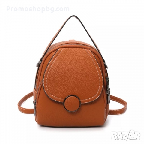 Дамска раница Elina - 2 различни цвята - кафява, снимка 1