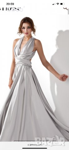 Бална рокля Сребърно сияние, снимка 3 - Рокли - 40125444
