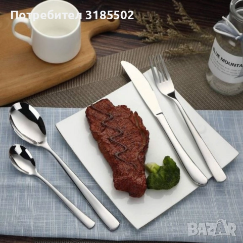 Комплект прибори за хранене Luigi Ferrero Prima FR-2402, 24 части, снимка 4 - Сервизи - 51433900