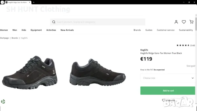 HAGLOFS RIDGE II GORE-TEX Women размер EUR 39 1/3 / UK 6 дамски водонепромокаеми - 814, снимка 2 - Маратонки - 47550313