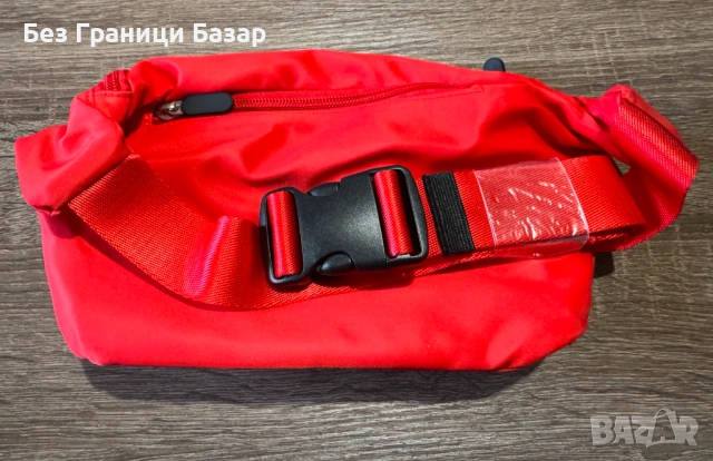 Нова Чанта за кръста FREETOO – червена спортна поясна чанта с цип, регулируема, снимка 2 - Чанти - 53323393