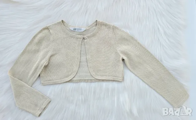 Болеро H&M в цвят злато 5-6 години , снимка 7 - Детски пуловери и жилетки - 50021169