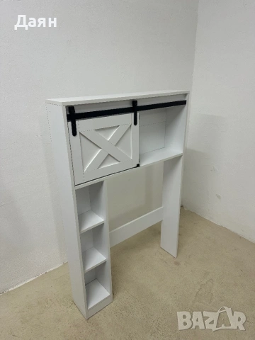 Шкаф за баня Costway над тоалетната с плъзгаща се врата и рафтове, снимка 7 - Шкафове - 53696568