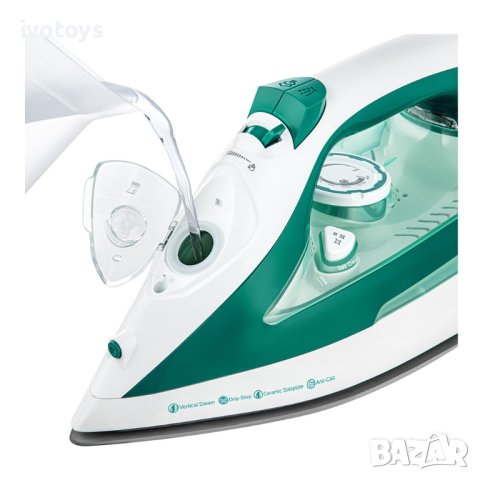 Парна ютия SENCOR SSI 6100GR, 2600W, Система Anti-Calc, Зелен/Бял, снимка 5 - Ютии - 41584313