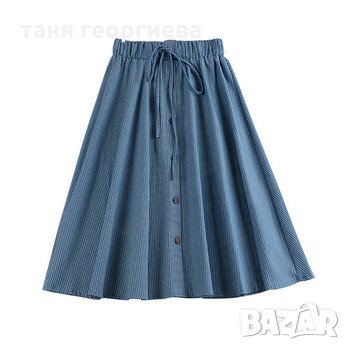 дънкова пола на райе, снимка 4 - Поли - 33986204