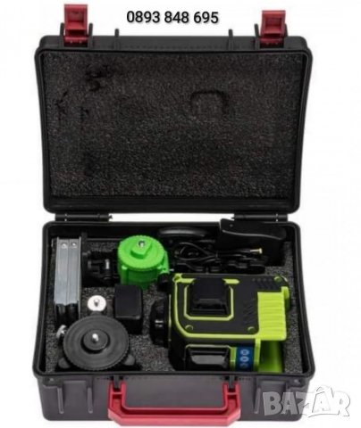 4D Лазерен Нивелир KraftWorld с 16 линий с дистанционно зелен лазер 4Д, снимка 7 - Измервателни инструменти - 33612511