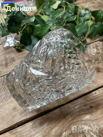 Кристална ледарка или ваза⚜️ Според мен е ледарка, но в мрежата е описана като ваза , снимка 2 - Вази - 53215274