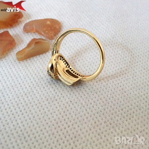 Пръстен с 14К златно покритие 224841, снимка 3 - Пръстени - 52946674