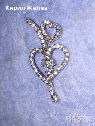 НЕЖЕН СКЪПОЦЕНЕН СРЕБЪРЕН АРТ МЕДАЛЬОН СРЕБРО 925 ИТАЛИЯ с БЯЛА ПОЗЛАТА и ИСКРЯЩИ ЦИРКОНИ 38229, снимка 4 - Колиета, медальони, синджири - 40950052