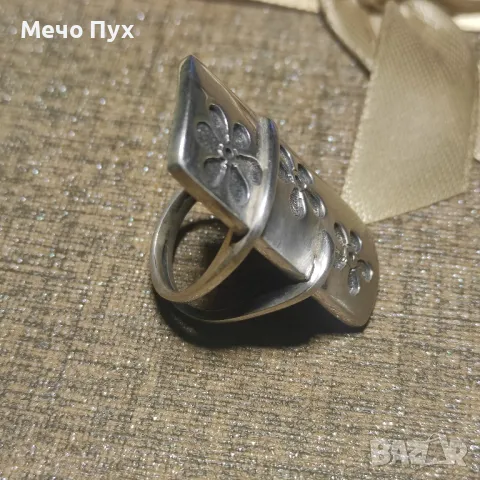 Сребърен пръстен (251), снимка 2 - Пръстени - 48213891