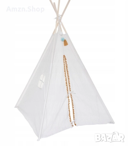 Прекрасна детска палатка типи , палатка индианско иглу от дърво и плат, снимка 3 - Играчки за стая - 51658742