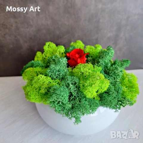 За 8ми март декорации със скандинавски мъх, снимка 10 - Декорация за дома - 53691501