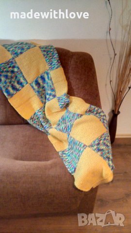 Ръчно плетено одеало /плетиво подарък hand made/, снимка 4 - Други - 34850449