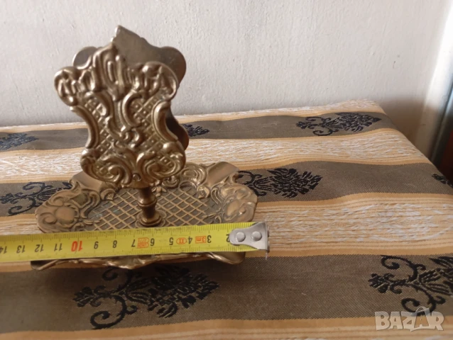 Бароков пепелник с кибритник, снимка 3 - Други ценни предмети - 51221354