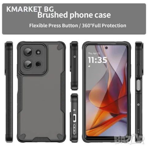 Motorola Moto G75 5G Armor Glaze PC + TPU Калъф и Протектор, снимка 6 - Калъфи, кейсове - 49010272