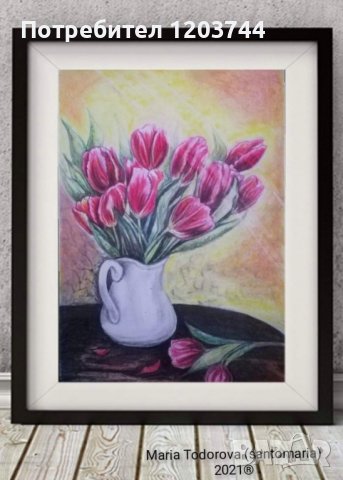 Ново! Картина"Ваза с лалета" 