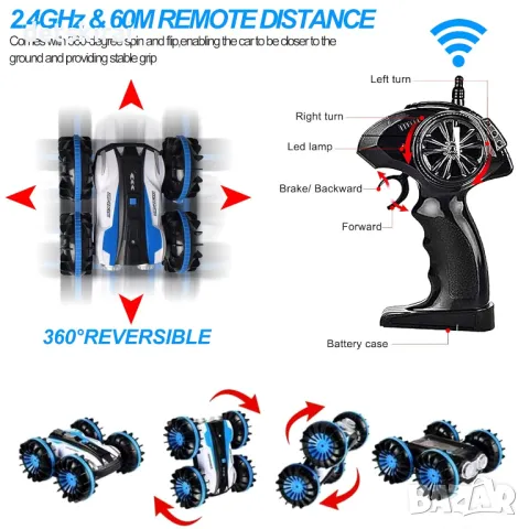 Амфибия с дистанционно управление, плаваща височко проходима лодка, снимка 3 - Коли, камиони, мотори, писти - 48572162