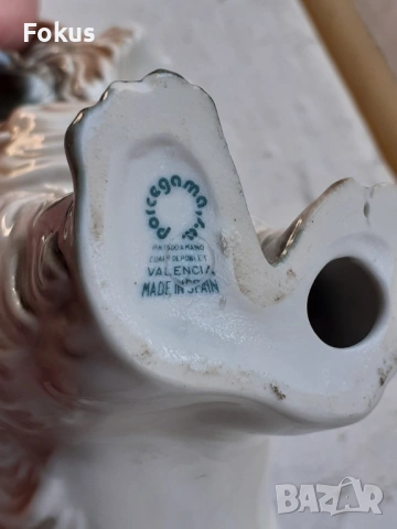 Колекционерска порцеланова фигура статуетка Pintado a Mano, снимка 3 - Антикварни и старинни предмети - 53444430