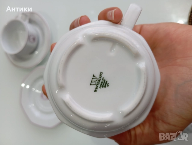 Порцеланов баварски двоен сет за кафе, снимка 5 - Чаши - 52625239