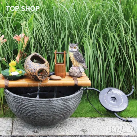 Соларен воден фонтан AISITIN Направи си сам, 2,8 W с фиксирана скоба и 6 стила фонтан, снимка 3 - Други стоки за дома - 49473345