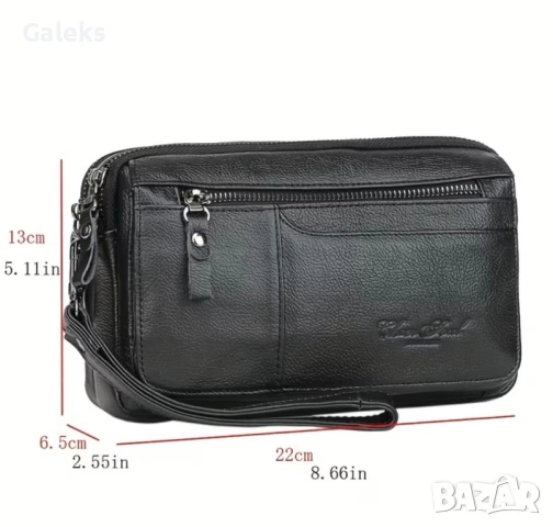 Мъжки универсални и елегантни, компактни кожени ръчни чантички тип Борсета!, снимка 13 - Чанти - 53805691