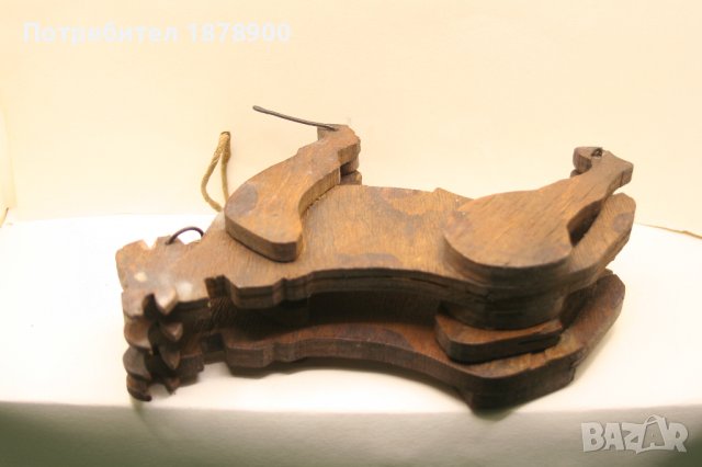 стара дървена играчка чифт волове, снимка 3 - Други - 40154671