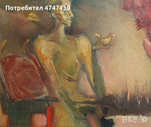 Илия Банков картина маслени бои композиция, снимка 6 - Картини - 53636144