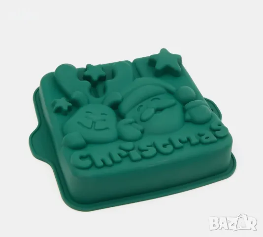 Елен Дядо Коледа Christmas Коледен коледвн Квадрат квадратна форма силиконов молд торта кекс блат