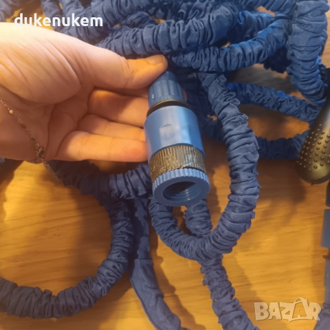 Разтегаем градински маркуч, до 15 метра, с пистолет, снимка 9 - Градински инструменти - 52718667