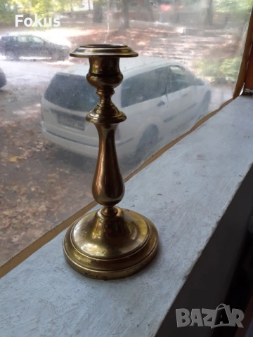 Стар позлатен свещник на Cristofle, снимка 4 - Антикварни и старинни предмети - 53410081