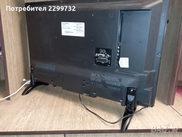 КАТО НОВ! 32" Full HD Телевизор Crown 3203 FHD – НОВА ПОДСВЕТКА + ОРИГИНАЛНА КУТИЯ, снимка 4 - Телевизори - 53643497