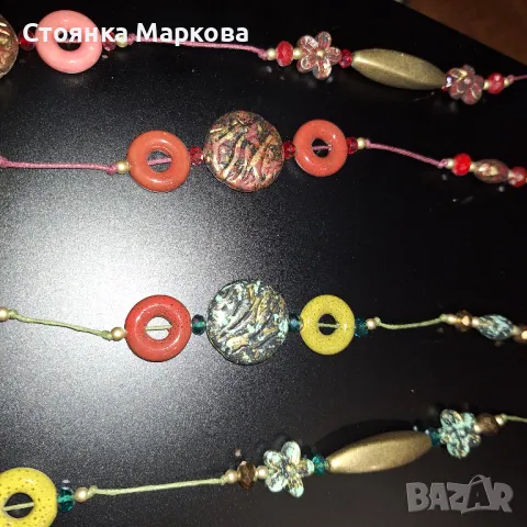 Нови дълги цветни колиета, снимка 2 - Колиета, медальони, синджири - 49237879