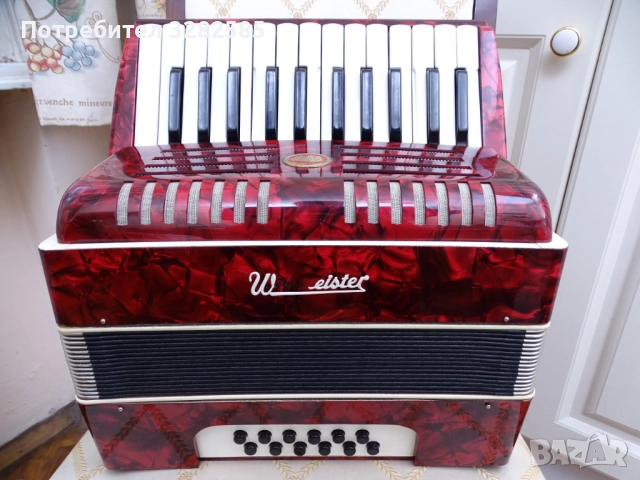 Акордеон Велтмайстер 12 баса, снимка 3 - Акордеони - 52047478
