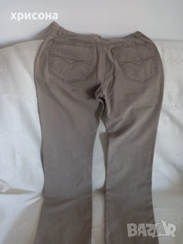 Дамски бежов панталон -дънки 48 номер, снимка 3 - Панталони - 53526938