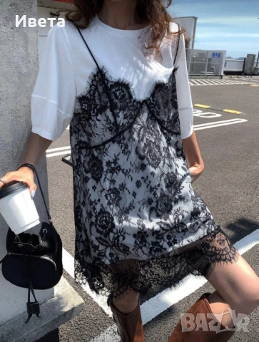 Рокля с дантела, снимка 3 - Рокли - 53183268