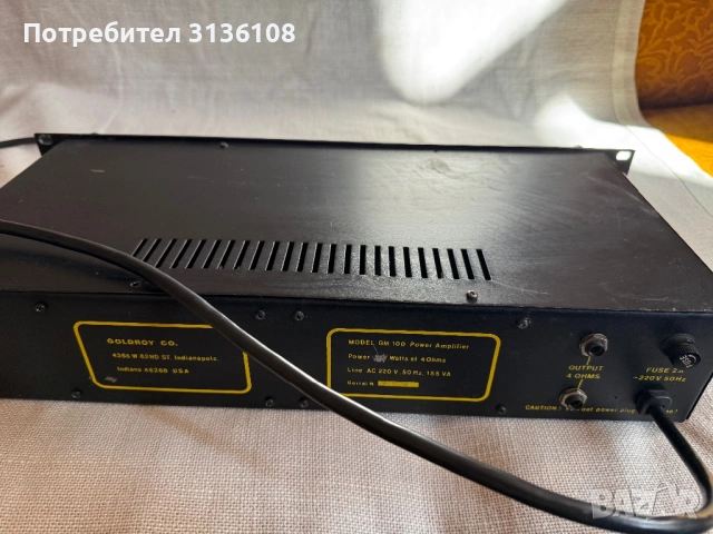 Усилвател GOLDROY GM 100, снимка 4 - Ресийвъри, усилватели, смесителни пултове - 53770989